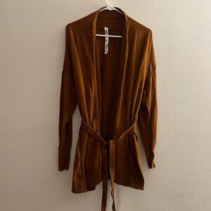 Lululemon Chestnut Belted Cashmere Blend Sweater